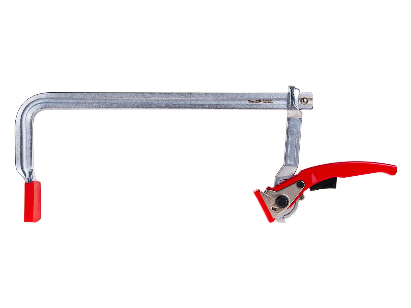 Forged F-type ratchet clamp, 250 x 100 mm