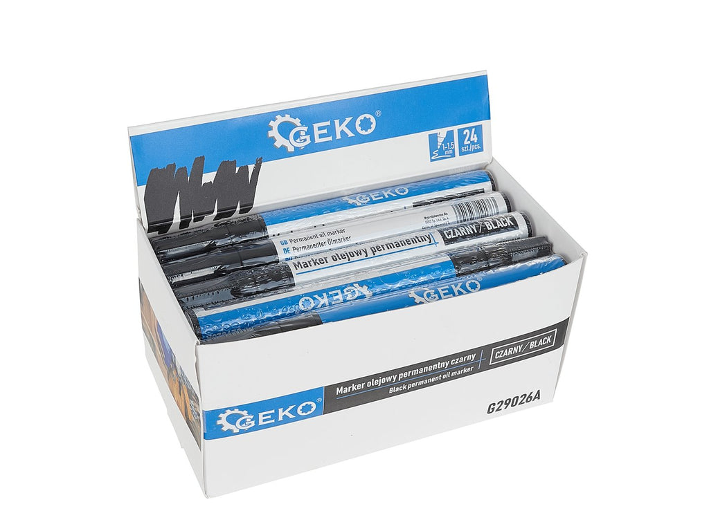 Black permanent oil marker – display box – Pack of 24