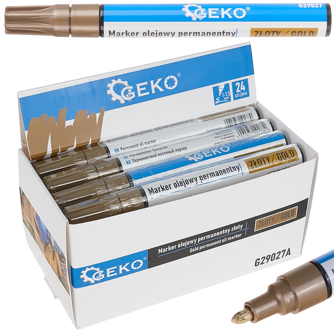 Gold Permanent Oil Marker – Display Box – Pack of 24