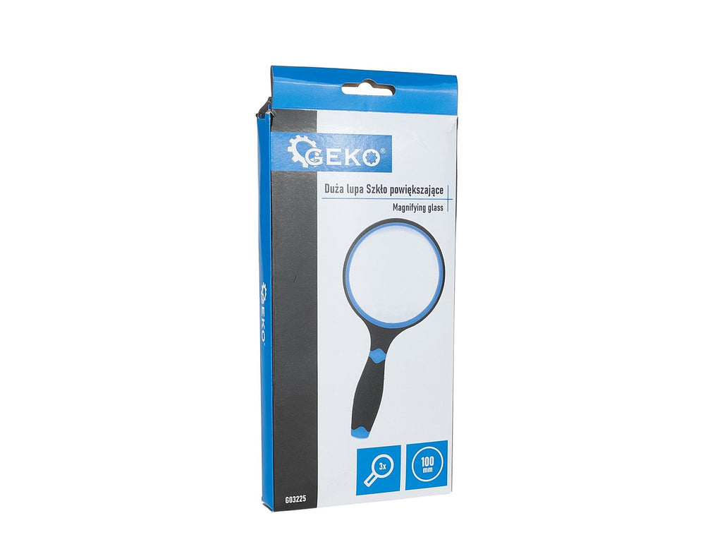 Magnifying glass with TPR handle, 100 mm, 3x