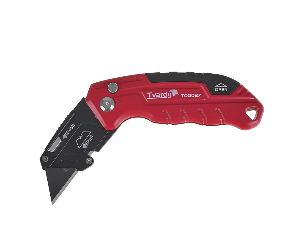 Folding Knife with Trapezoidal Blade FASTFOLD 60x19x0.6 mm SK2H TVARDY – Display Box – Pack of 12