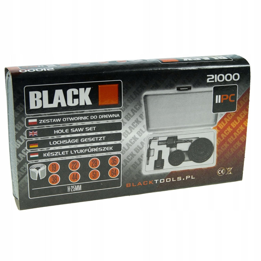 11-Piece Hole Saw Set with HM Carbide Edges