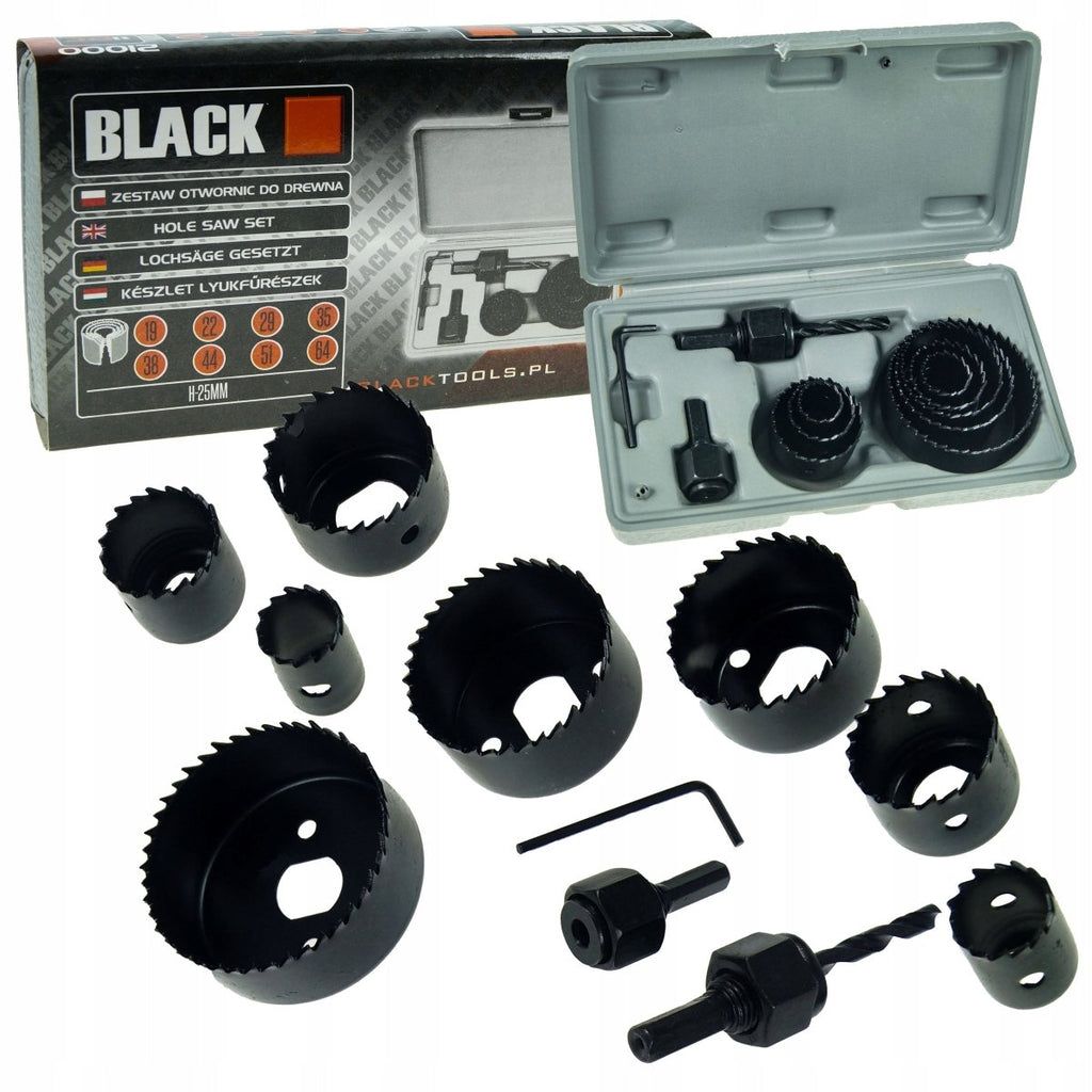 11-Piece Hole Saw Set with HM Carbide Edges