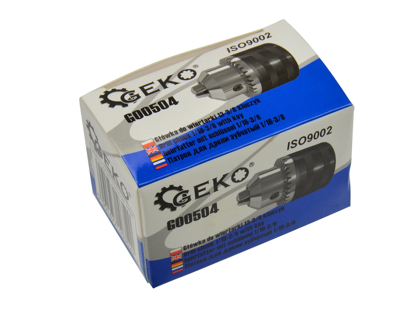 Keyed drill chuck 1.5–13 mm, 3/8" thread