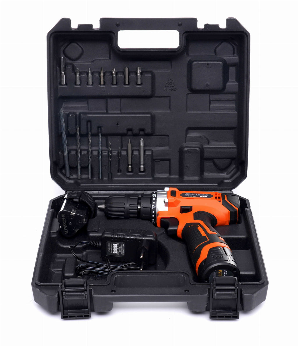 Cordless drill driver 12V Li-ion LCD KD3068
