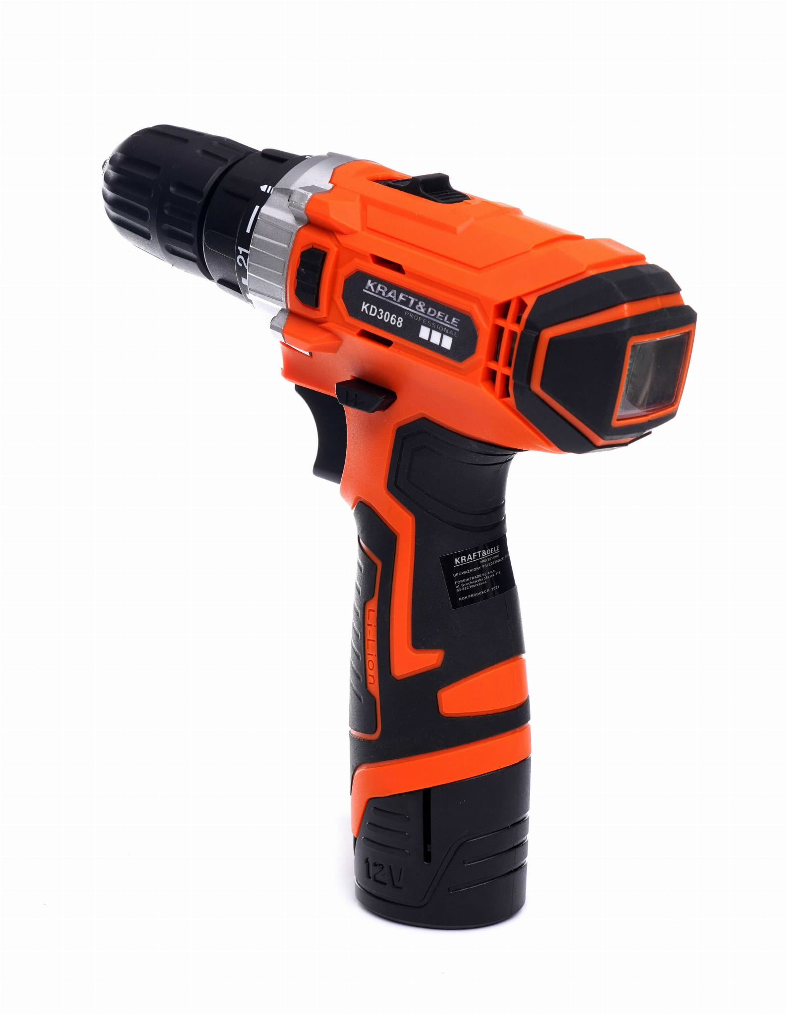 Cordless drill driver 12V Li-ion LCD KD3068
