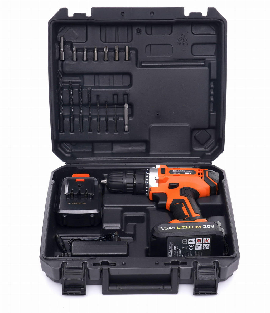 Cordless drill driver 20V Li-ion LCD KD3067