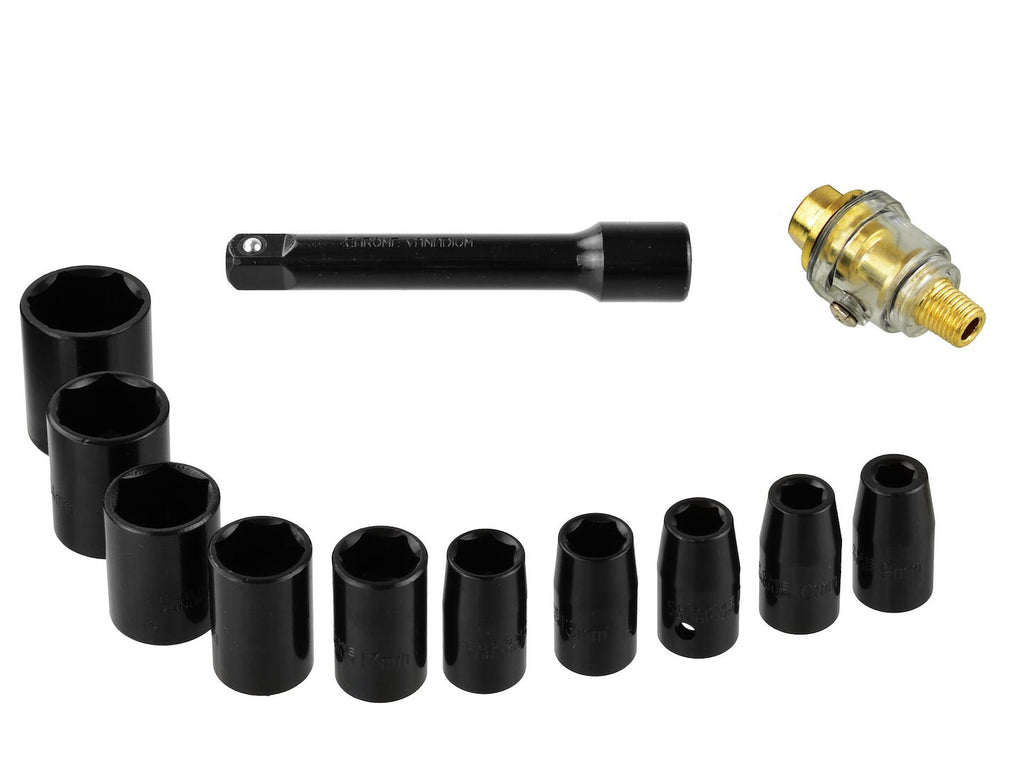 1/2" Air Impact Wrench with 8–27 mm Socket Set