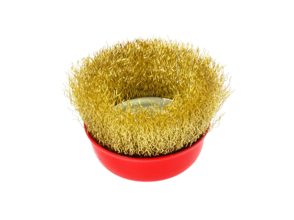 75 mm M14 Brass Crimped Wire Cup Brush