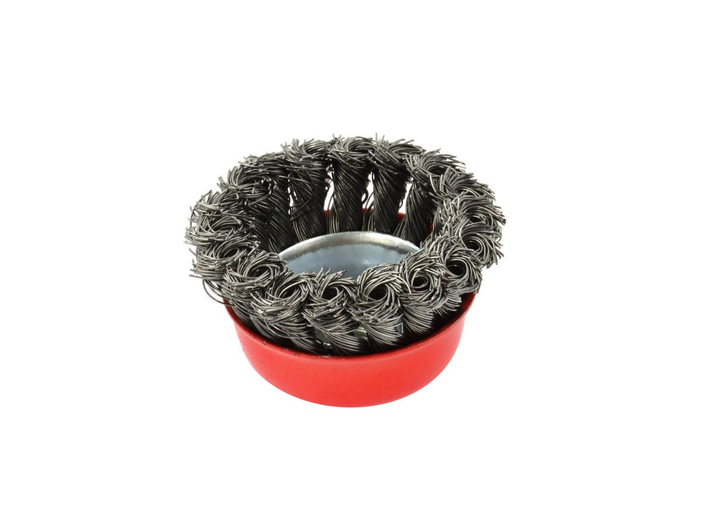 Steel Twisted-Knot Wire Cup Brush, 75 mm (3") M14
