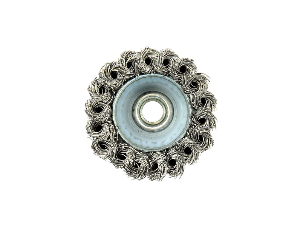 Steel Twisted-Knot Wire Cup Brush, 75 mm (3") M14