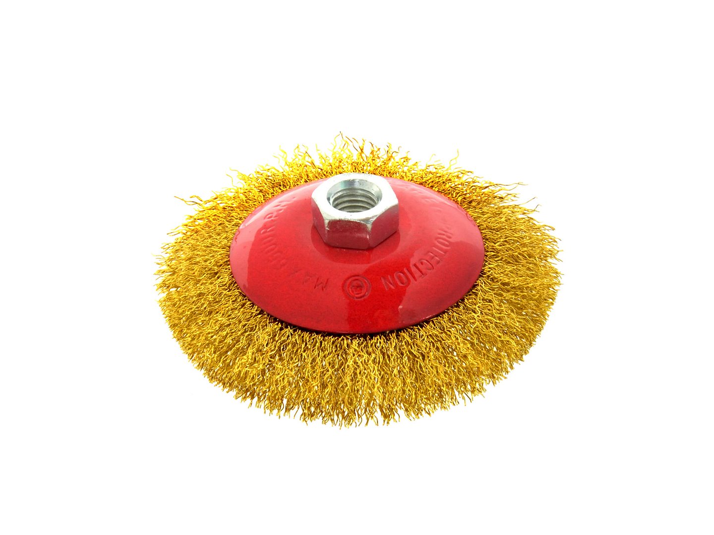Brass Crimped Wire Wheel Brush, 115 mm, M14 x 2 mm