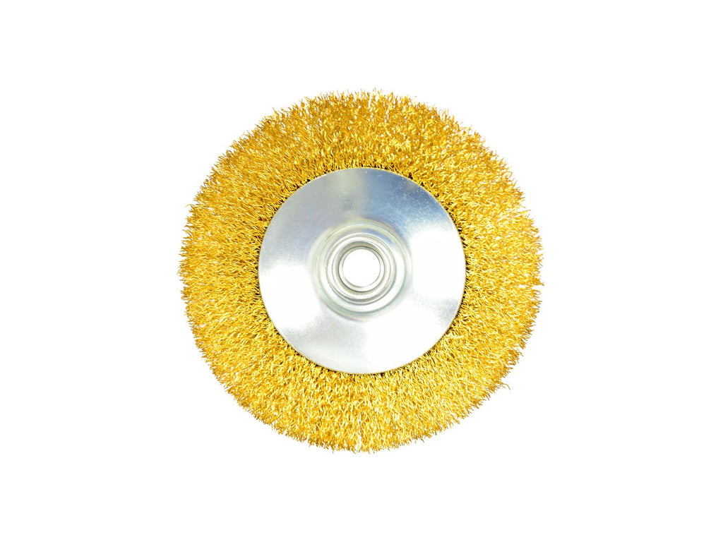 Brass Crimped Wire Wheel Brush, 115 mm, M14 x 2 mm