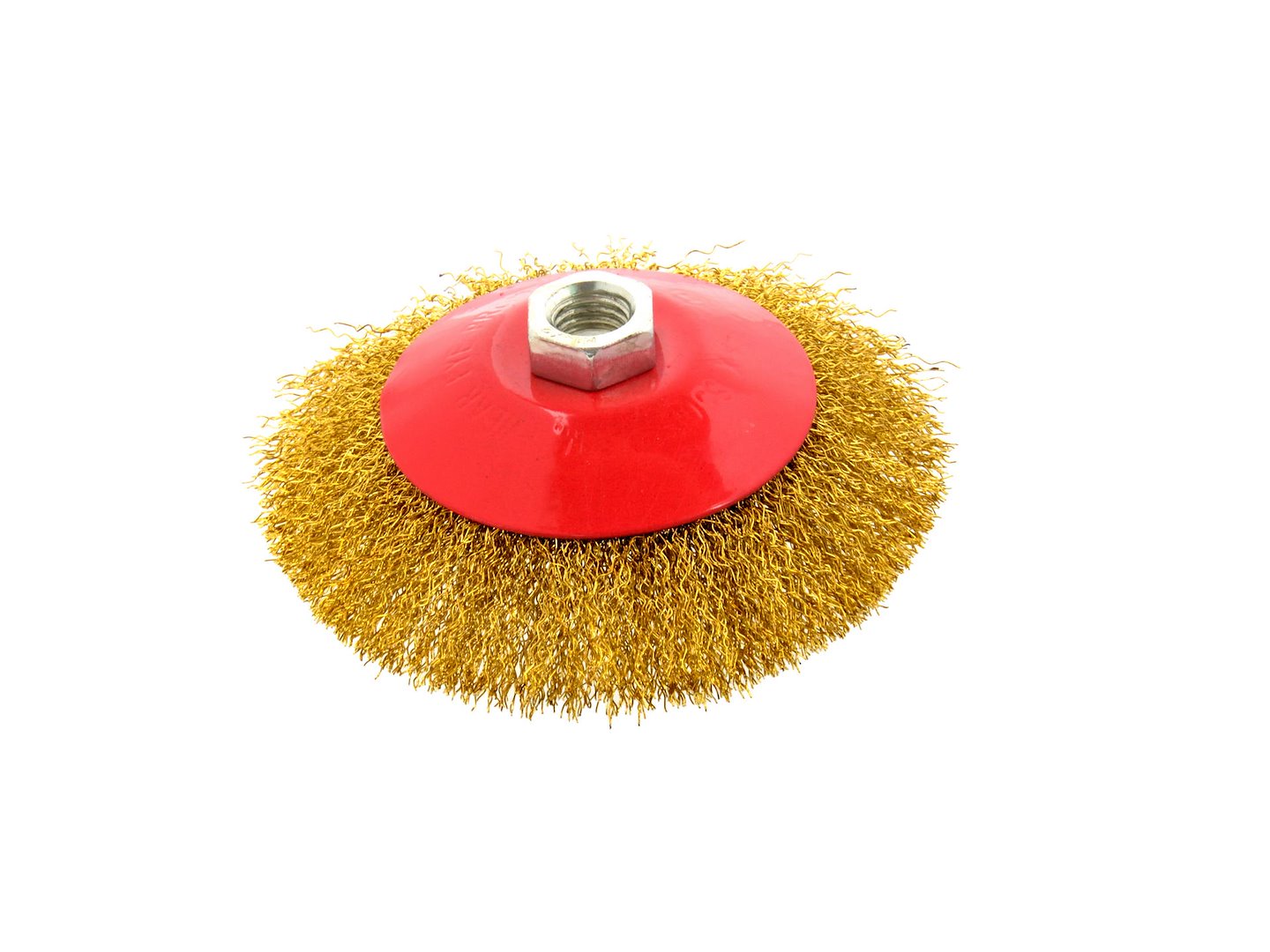 Brass-Coated Steel Crimped Wire Wheel Brush, 125 mm, M14 x 2 mm