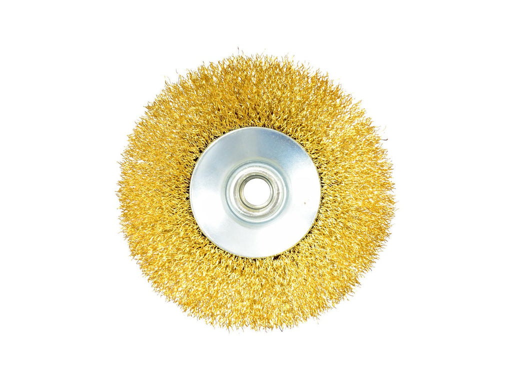 Brass-Coated Steel Crimped Wire Wheel Brush, 125 mm, M14 x 2 mm
