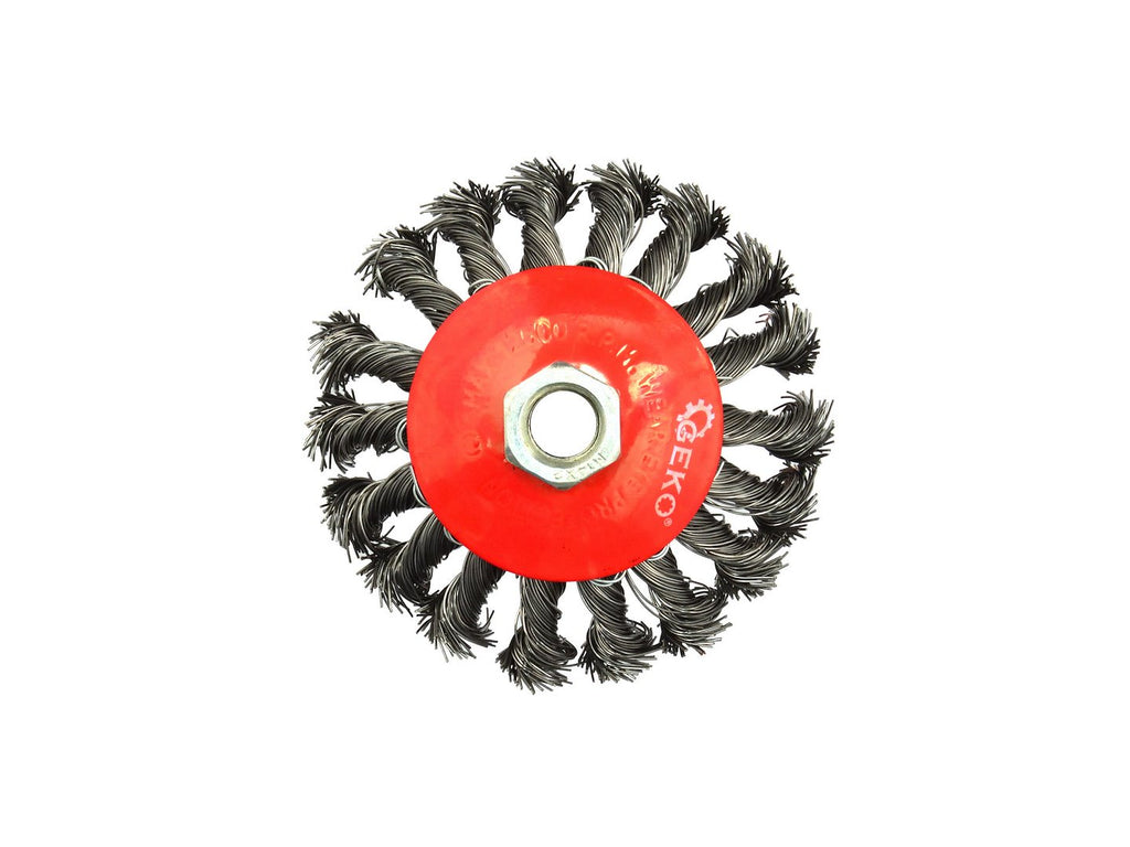 Bevel Twisted Knot Stainless Steel Wire Wheel M14 100 mm