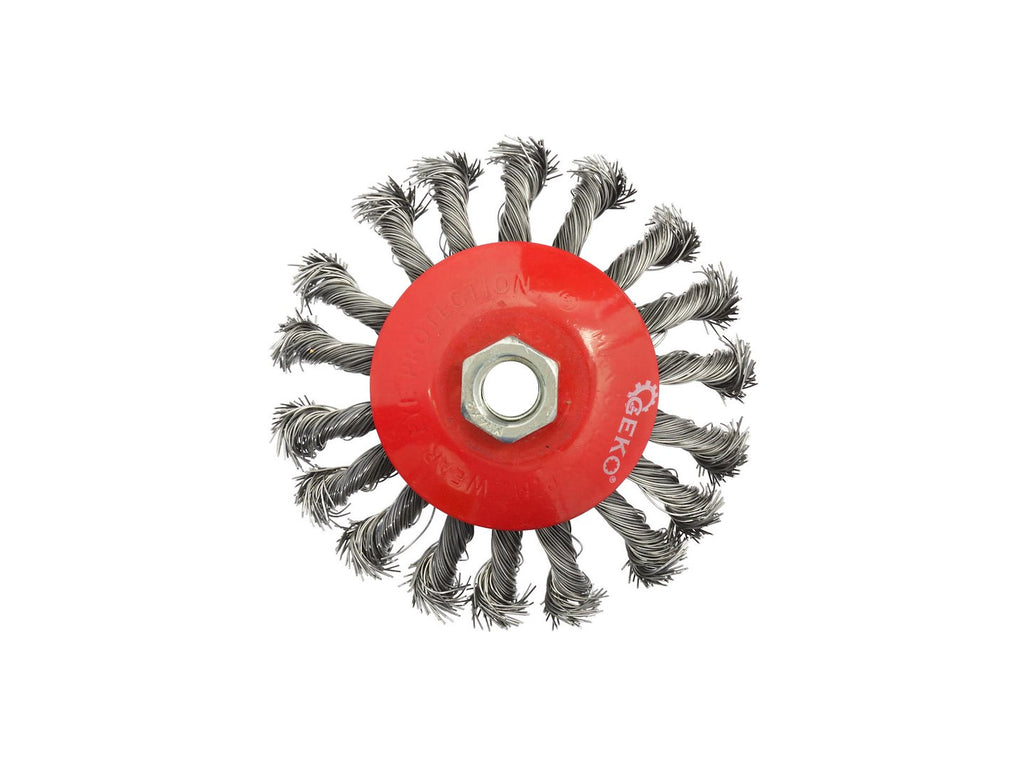 Bevel Twisted-Knot Stainless Steel Wire Brush M14, 115 mm