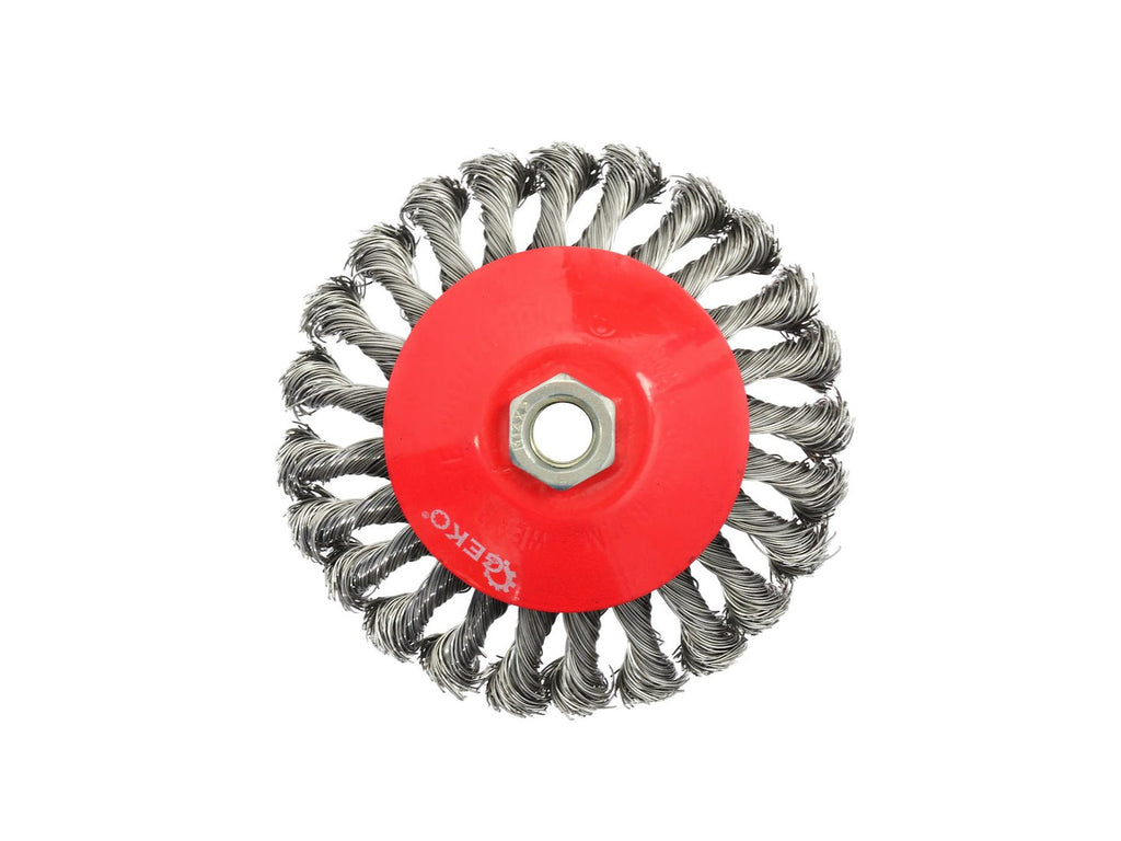 125 mm Bevel Twisted-Knot Stainless Steel Wire Brush, M14