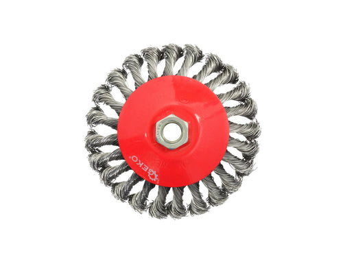 125 mm Bevel Twisted-Knot Stainless Steel Wire Brush, M14