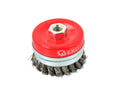 Steel Twisted-Knot Wire Cup Brush, 75 mm, M14 x 2 mm, with Band