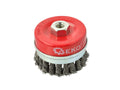 Steel Twisted-Knot Wire Cup Brush, 100 mm, M14 Thread, with Band