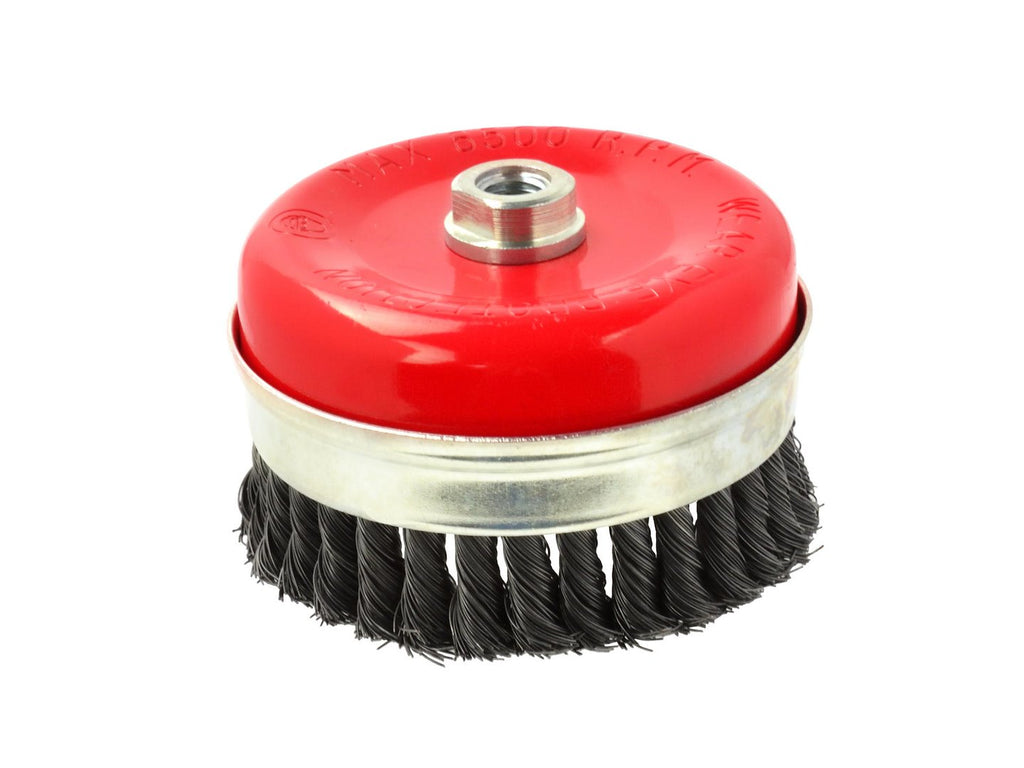 Stainless Steel Twisted-Knot Wire Cup Brush 125 mm M14 with Band