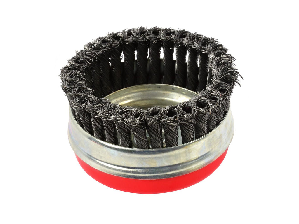 Stainless Steel Twisted-Knot Wire Cup Brush 125 mm M14 with Band