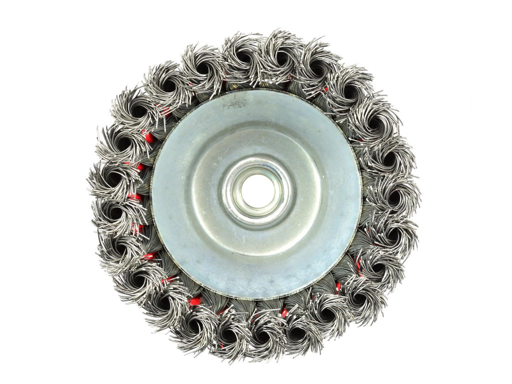 Stainless Steel Twisted-Knot Wire Cup Brush 125 mm M14 with Band