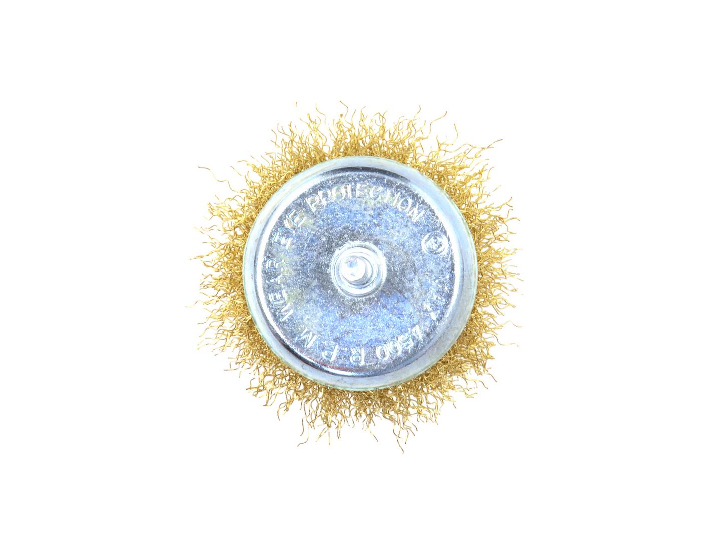 Brass-Coated Steel Wire Cup Brush, 75 mm, 6 mm Shank