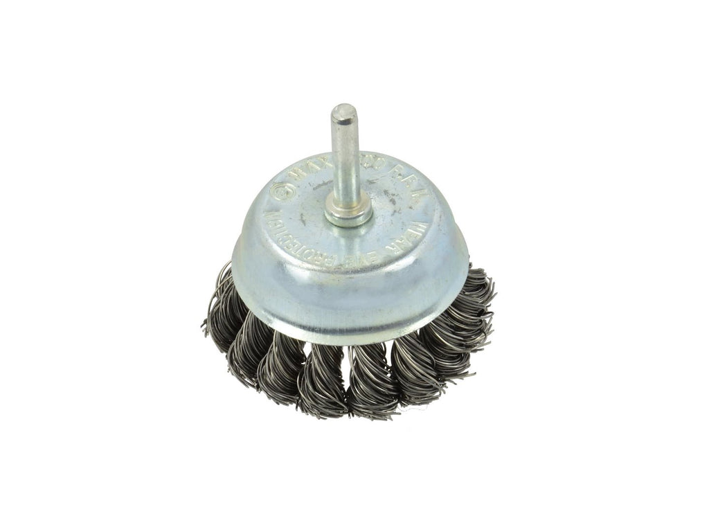 Steel Wire Cup Brush, 75 mm (6 mm Shank)