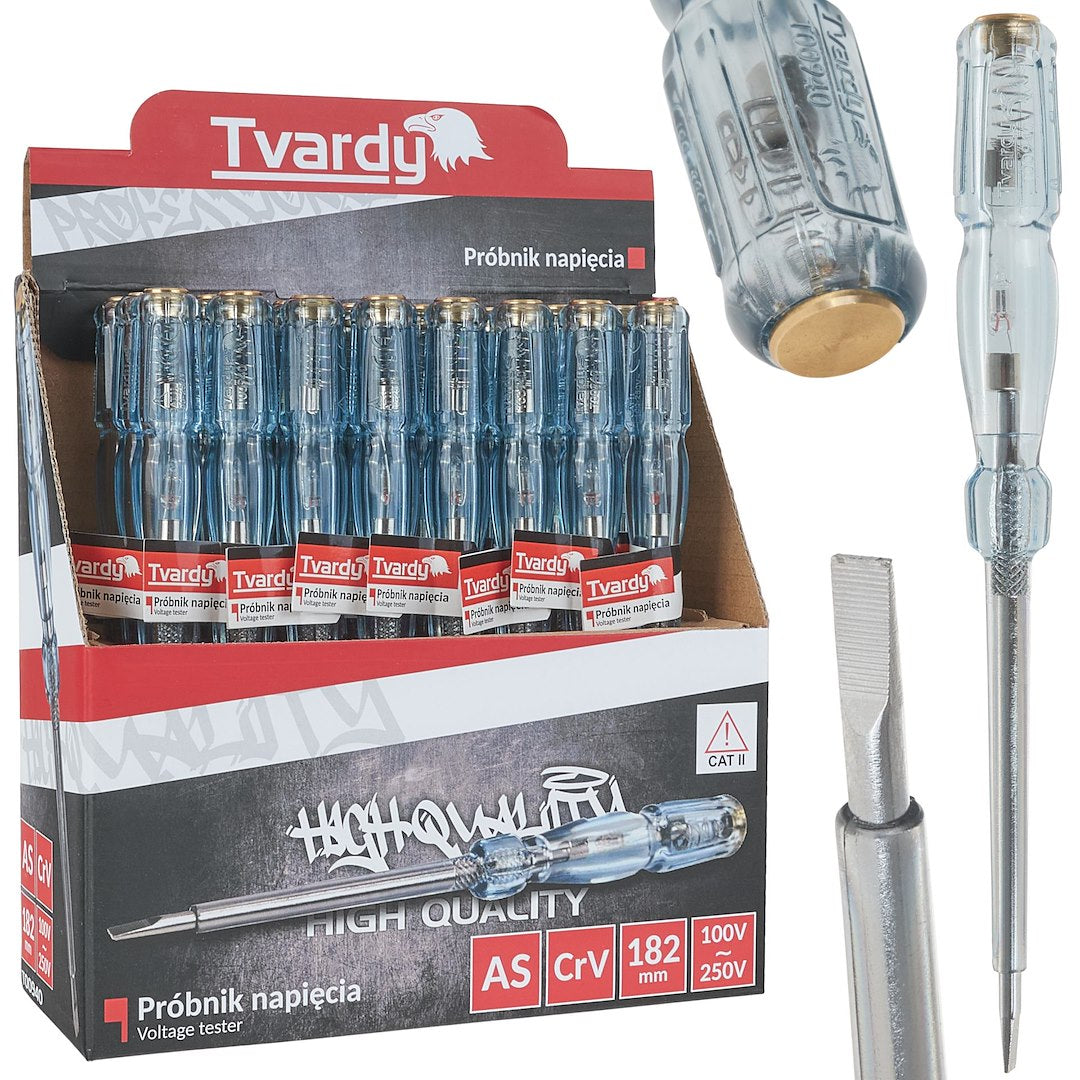 Voltage tester 182 mm 100-250V - display box – Pack of 24
