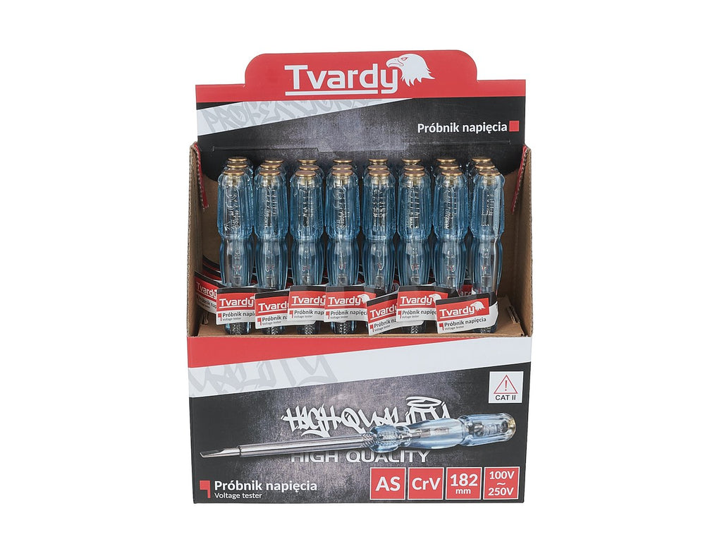 Voltage tester 182 mm 100-250V - display box – Pack of 24