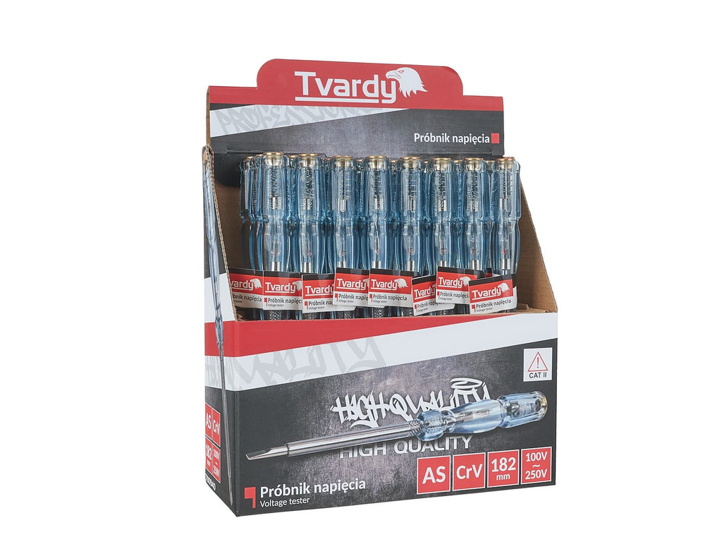 Voltage tester 182 mm 100-250V - display box – Pack of 24