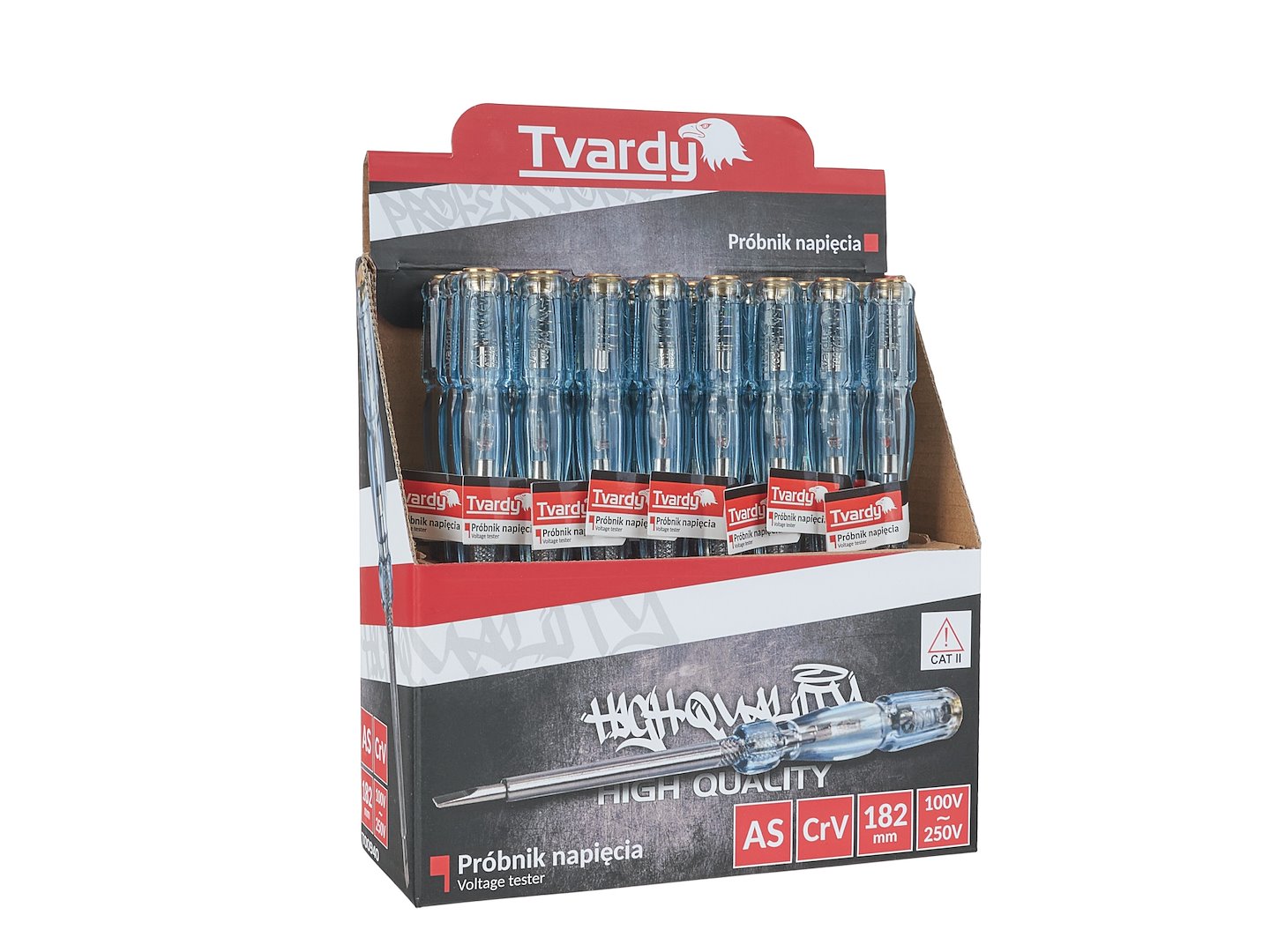 Voltage tester 182 mm 100-250V - display box – Pack of 24