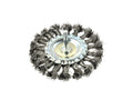 Bevel Twisted-Knot Steel Wire Brush 100 mm for Drills, 6 mm Spindle
