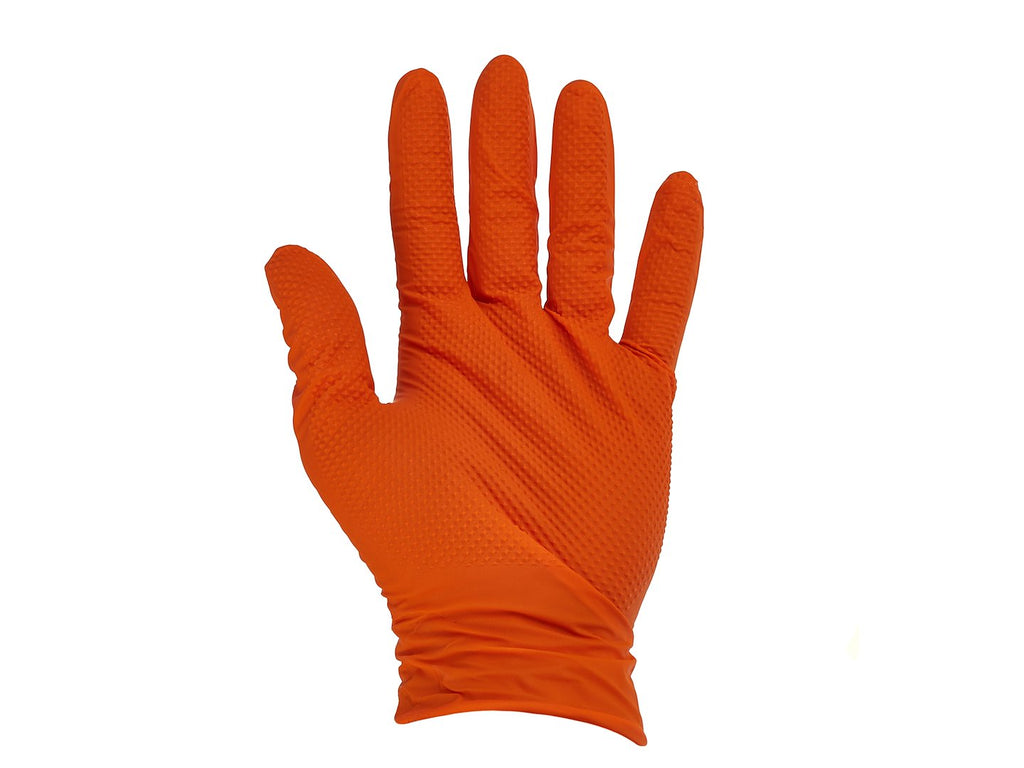 Nitrile gloves SOLID GRIP 50 pcs size XXL, orange