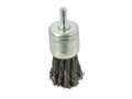 Twisted-Knot Stainless Steel Wire End Brush, 28 mm, 6 mm Shank