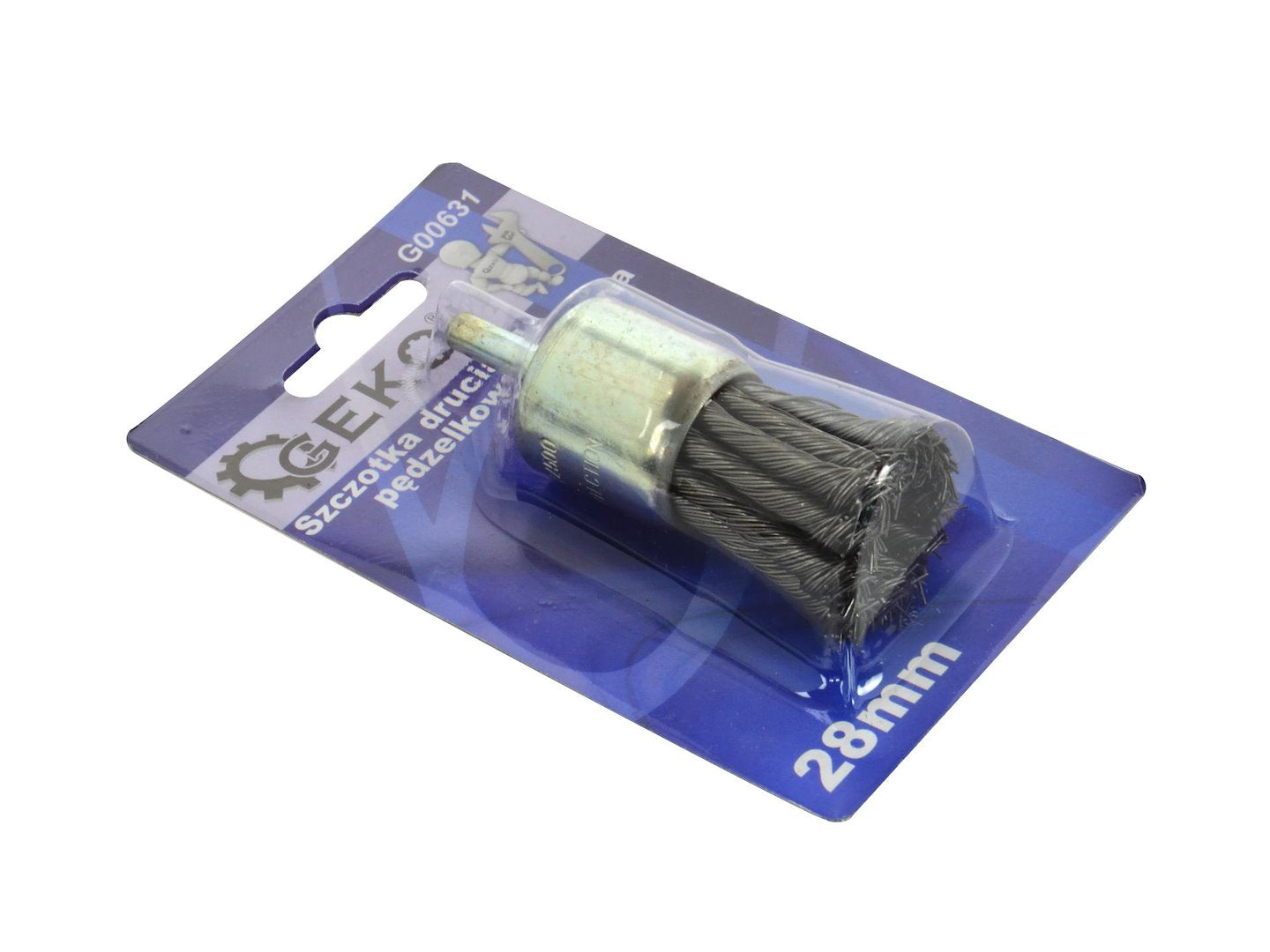 Twisted-Knot Stainless Steel Wire End Brush, 28 mm, 6 mm Shank