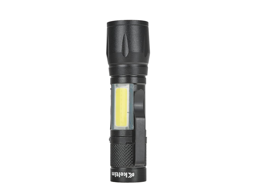 Mini Tactical Flashlight LED COB 10W 500mAh 500lm IPX5 – Display Box – Pack of 12