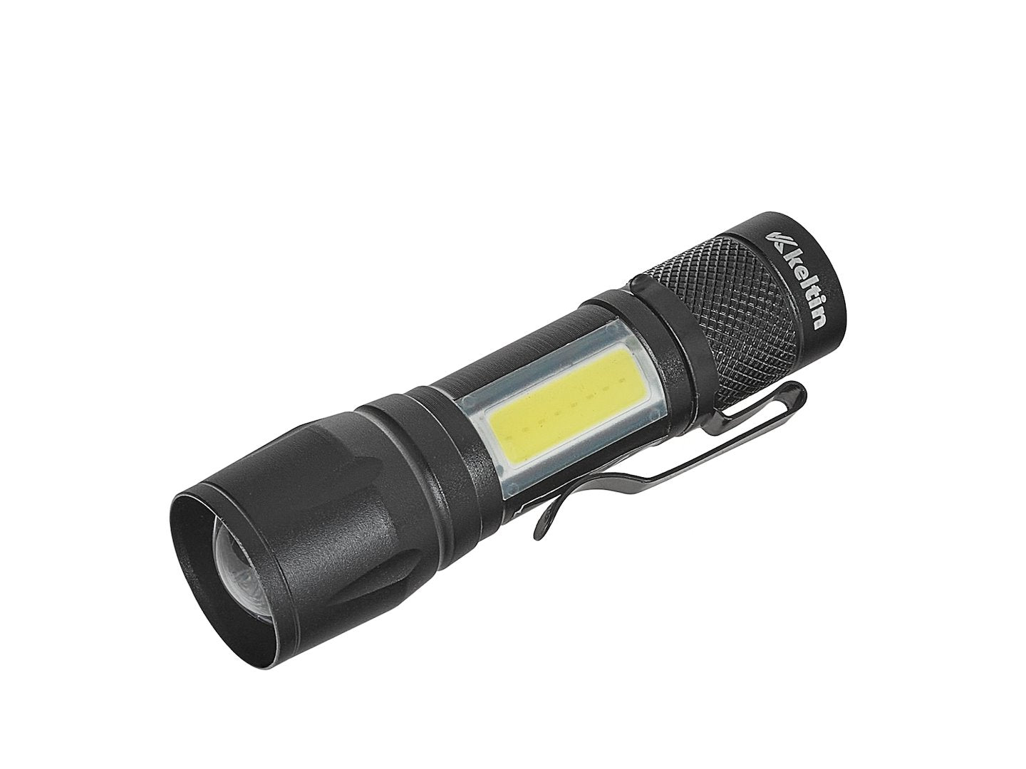 Mini Tactical Flashlight LED COB 10W 500mAh 500lm IPX5 – Display Box – Pack of 12