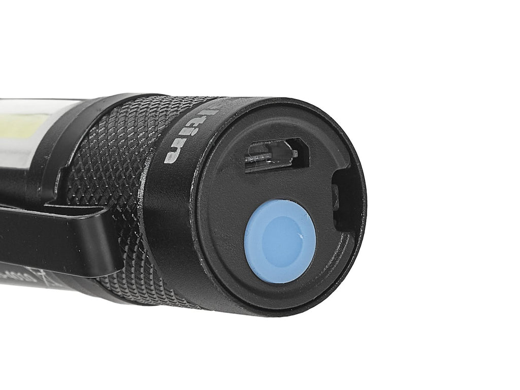 Mini Tactical Flashlight LED COB 10W 500mAh 500lm IPX5 – Display Box – Pack of 12