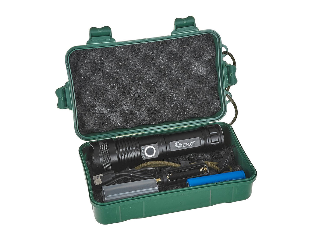 Tactical flashlight LED XHP50 15W 1800mAh 1500lm IPX3
