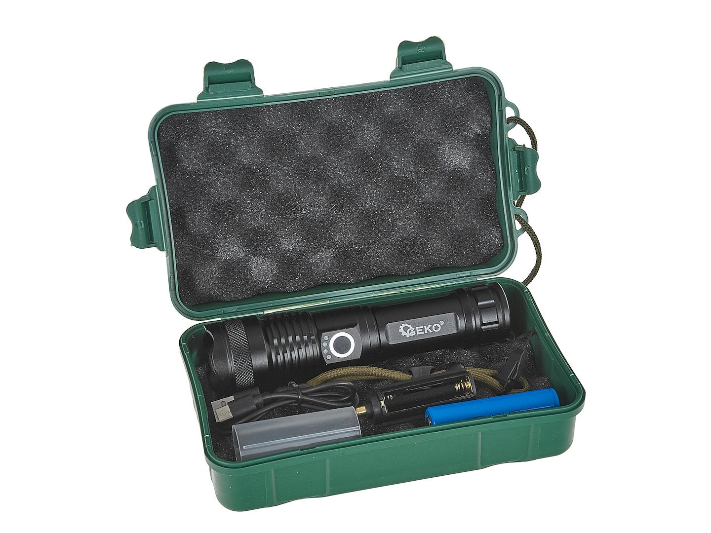 Tactical flashlight LED XHP50 15W 1800mAh 1500lm IPX3