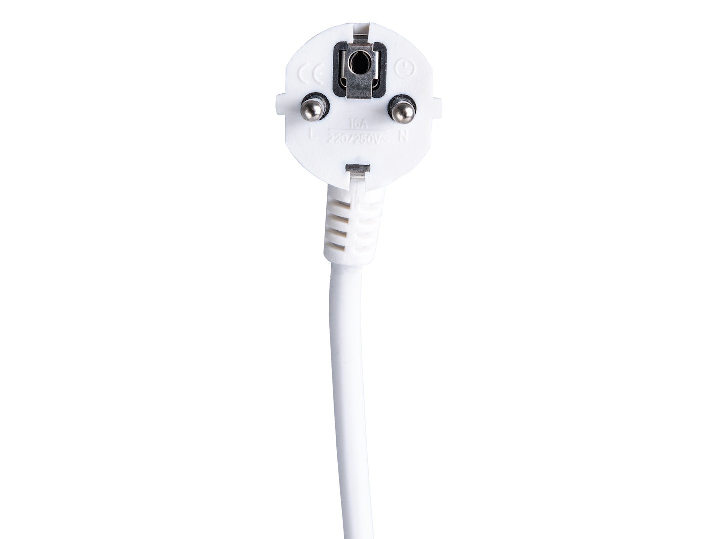 White extension cord with switch, 3 sockets, 3 m