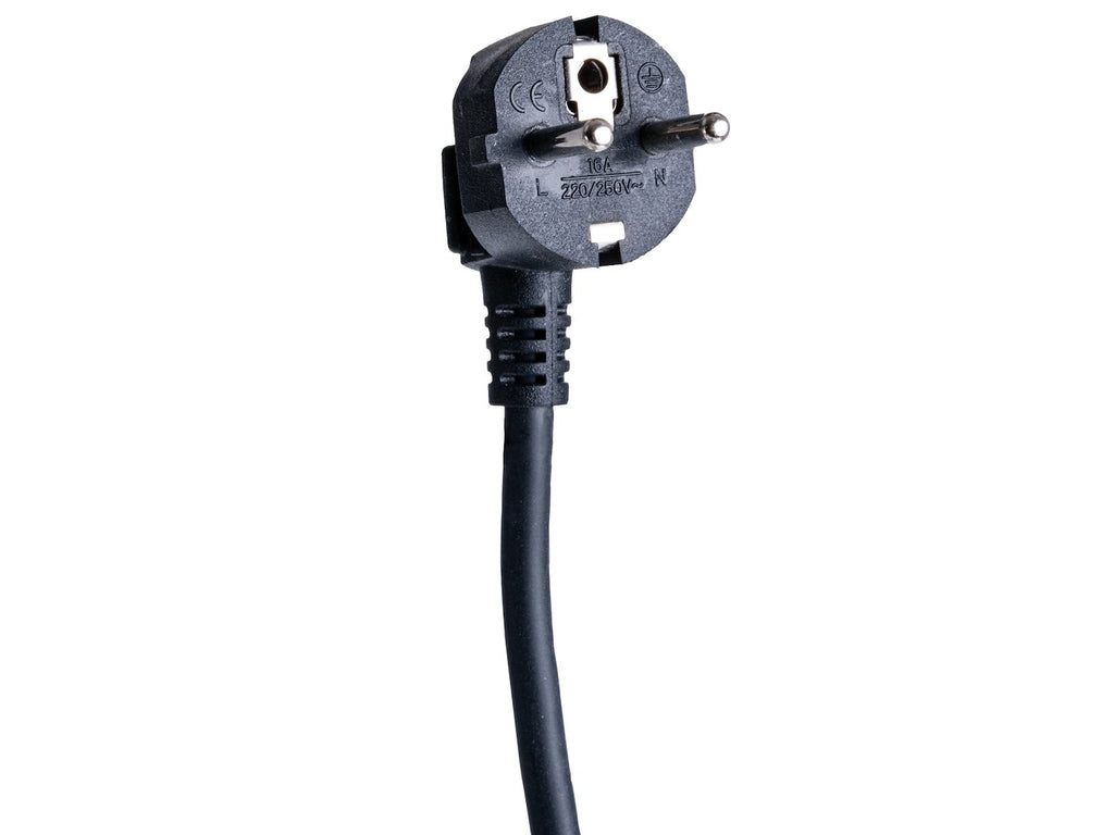 Black extension cord with switch, 5 sockets, 5 m