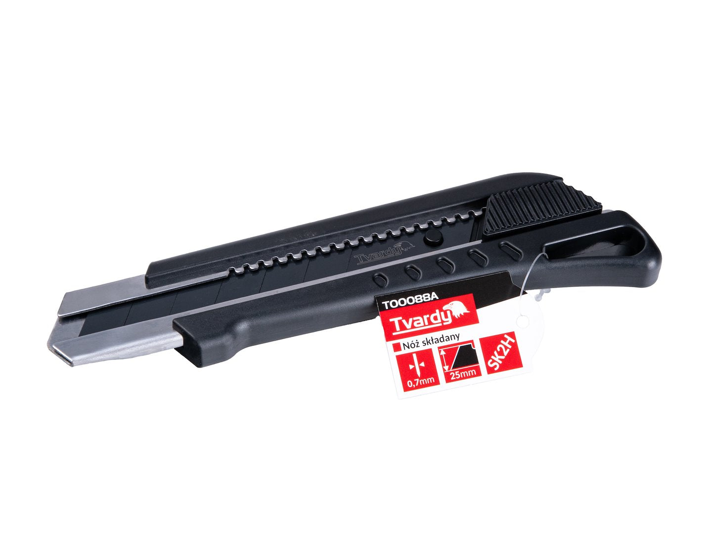 Utility knife 125x25x0.7 mm SK2H TVARDY – display box – Pack of 9