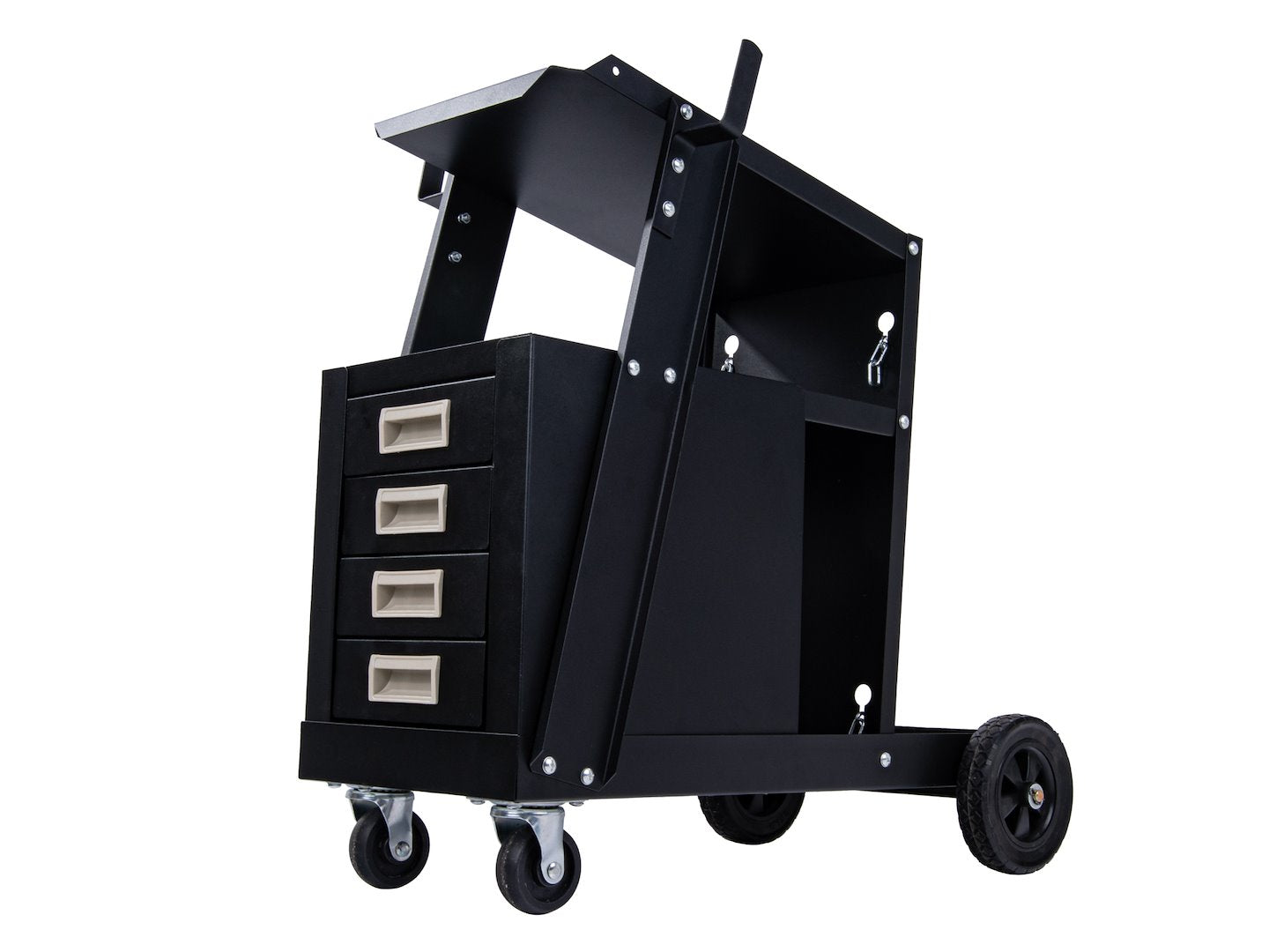 Welding Cart with Handle and 4 Drawers