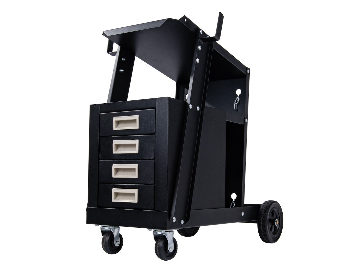 Welding Cart with Handle and 4 Drawers