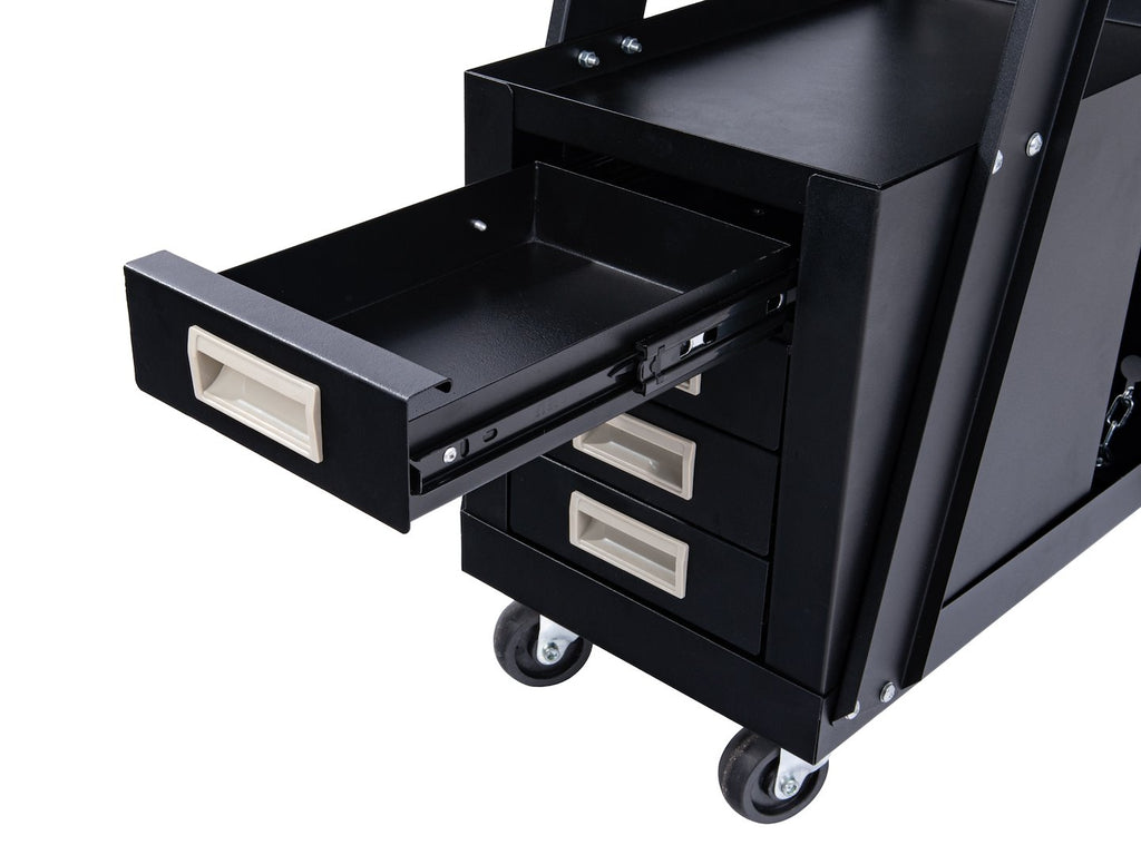 Welding Cart with Handle and 4 Drawers