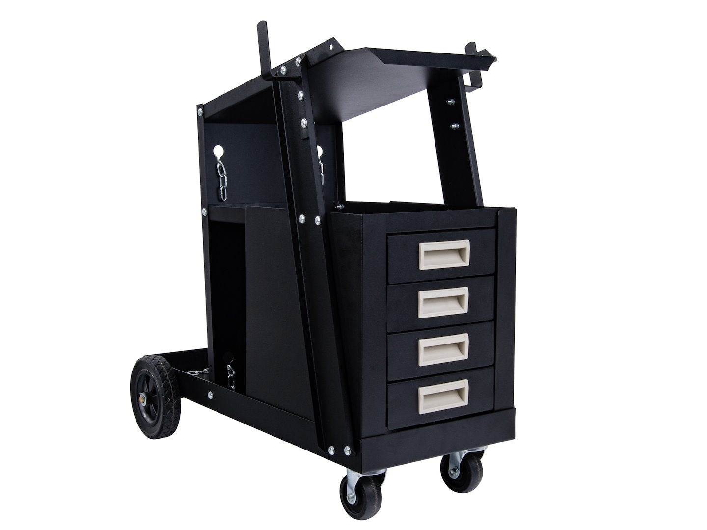Welding Cart with Handle and 4 Drawers